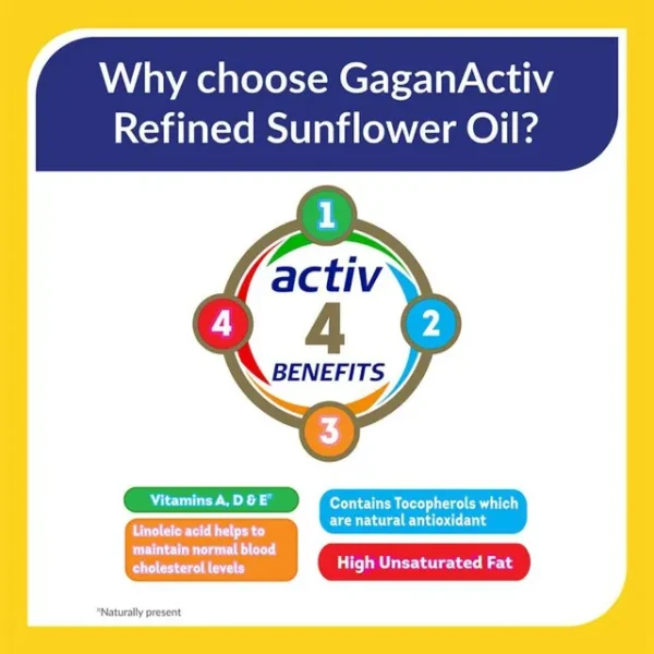 Gagan Activ Refined Sunflower Oil 910 g