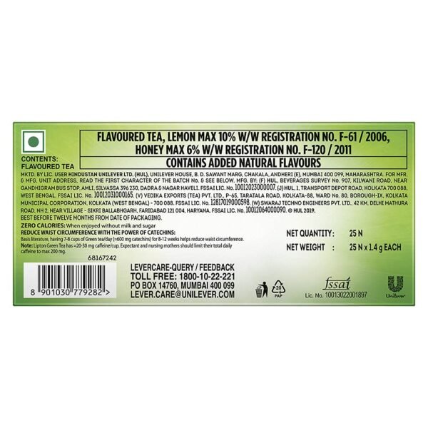 Lipton Honey Lemon Green Tea - 25 Bags