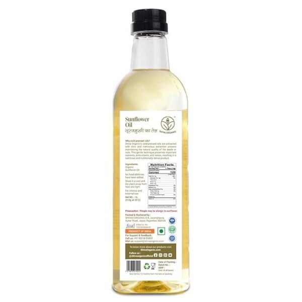 Organic Sunflower Oil 1L