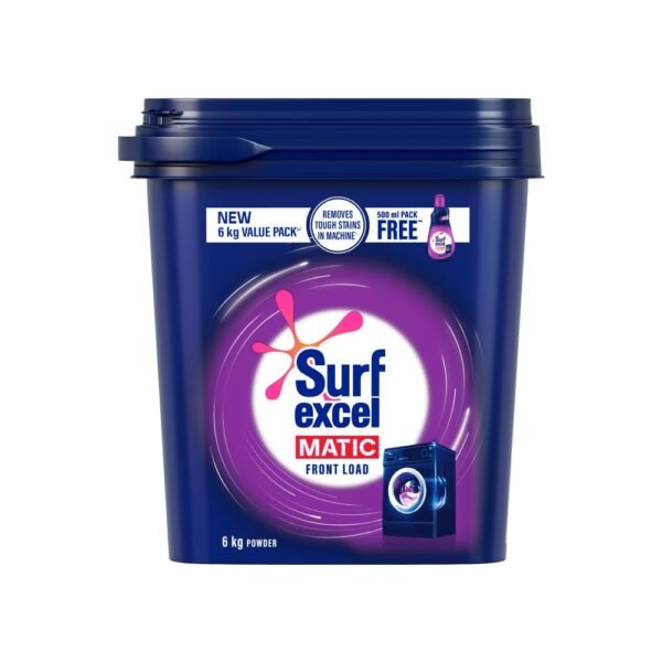 Surf Excel Matic Powder Front Load 6kg + 500ml liquid