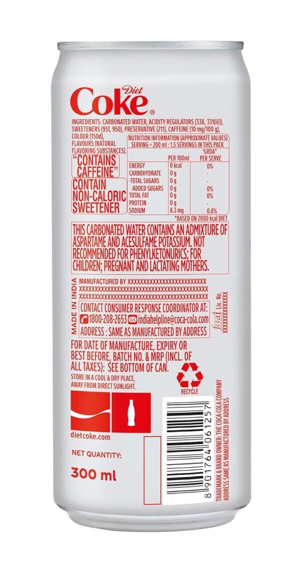 Coca-Cola Diet Coke Can Pouch, 300 ml