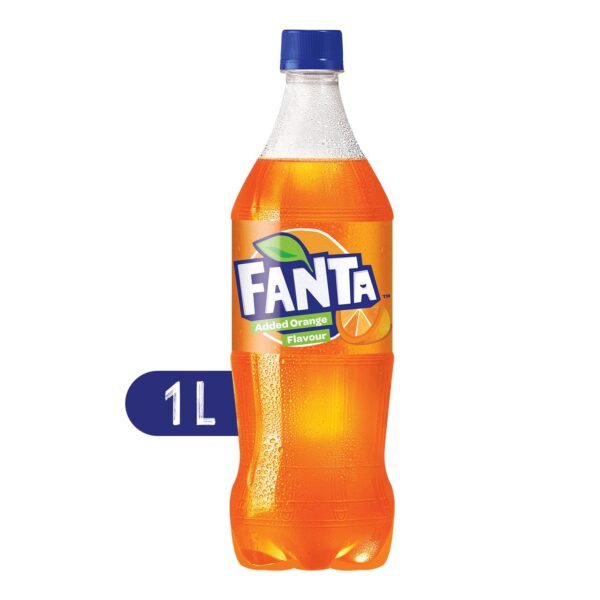 Fanta Orange Flavored Cold Drink | Soft Drink With Added Orange Flavour | Delicious Orangey Flavor| Pet Bottle, 1 L, Vegetarian