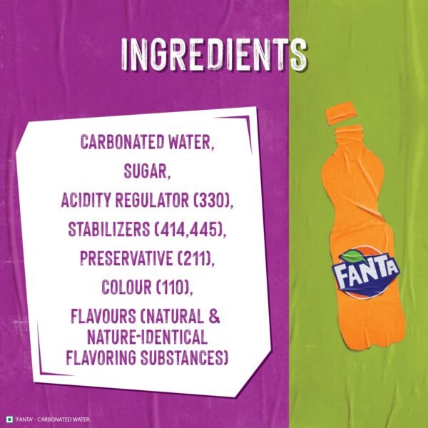 Fanta Orange Flavored Cold Drink | Soft Drink With Added Orange Flavour | Delicious Orangey Flavor| Pet Bottle, 1 L, Vegetarian